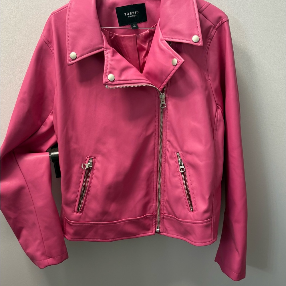 Torrid Hot Pink Leather Jacket